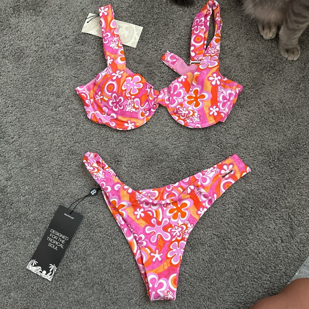 Blackbough Pink and Orange Floral Bikini